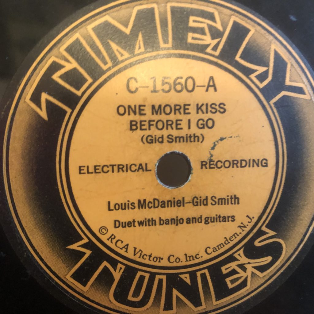 timely tunes 1560 walter kid smith louis mcdaniels