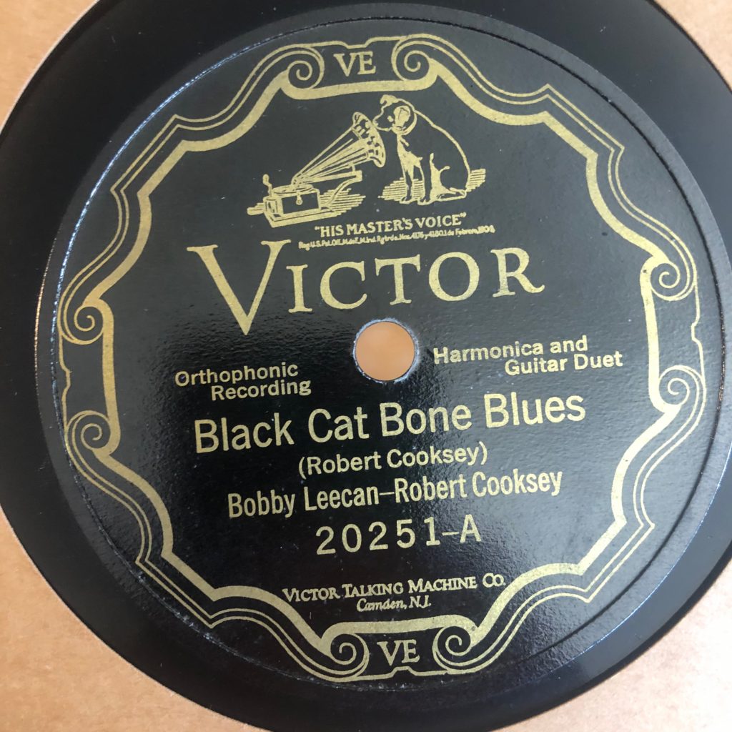 BOBBY LEECAN ROBERT COOKSEY VICTOR 20251 78 RPM BLUES