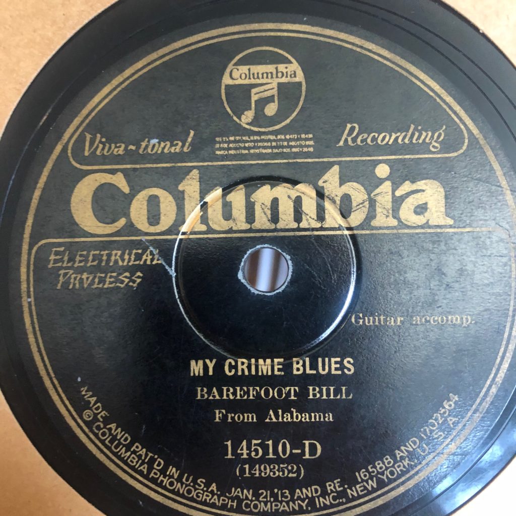columbia 14510 barefoot bill ed bell blues 78 rpm