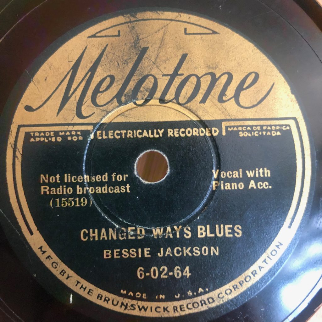 melotone 6-02-64 changed ways blues bessie jackson lucille bogan blues 78 rpm