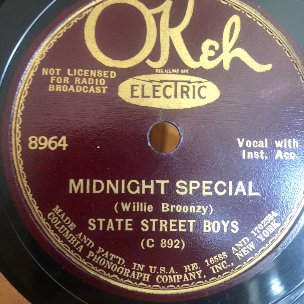 okeh 8964 midnight special big bill broonzy state street boys blues 78 rpm
