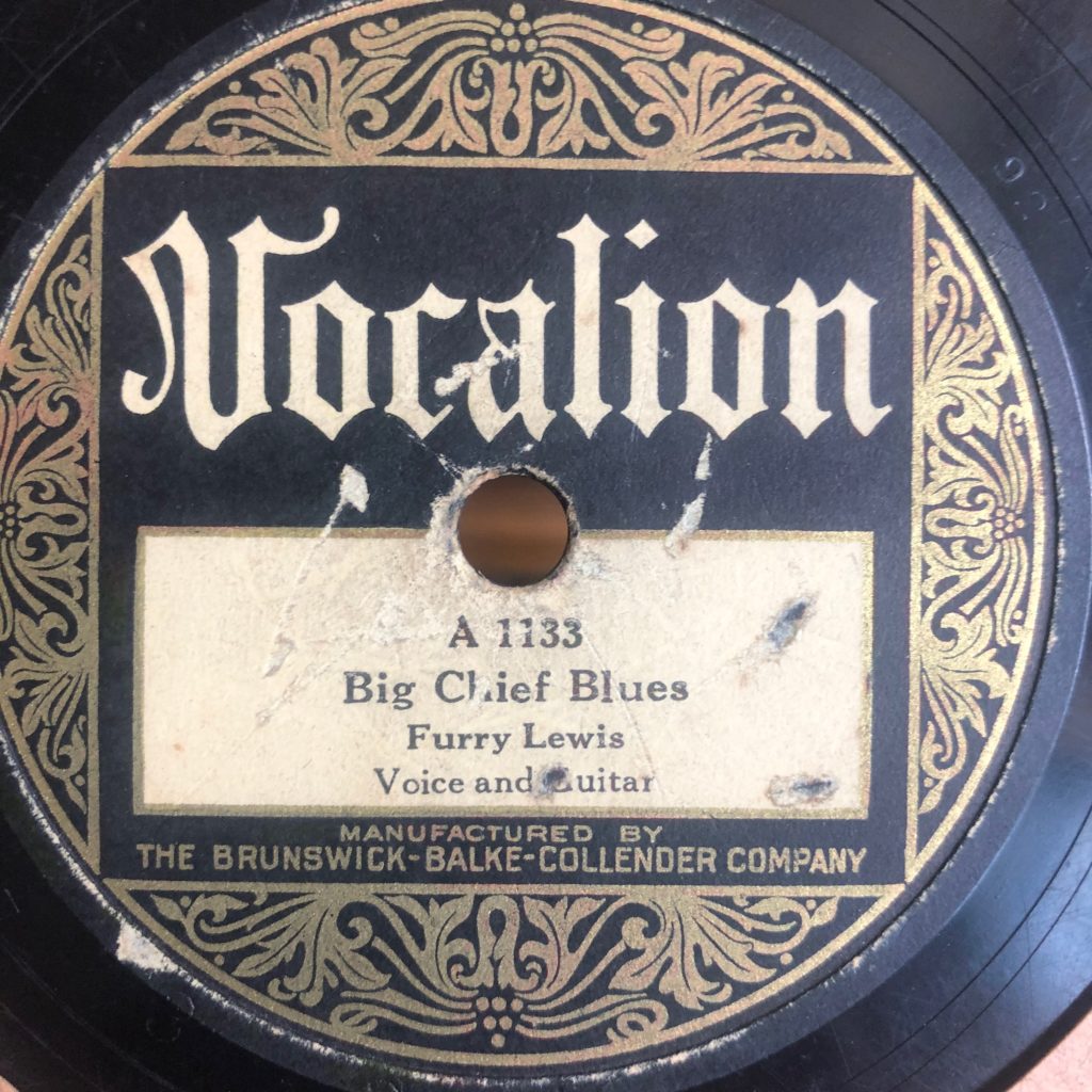 FURRY LEWIS BIG CHIEF BLUES VOCALION 1133 BLUES 78 RPM