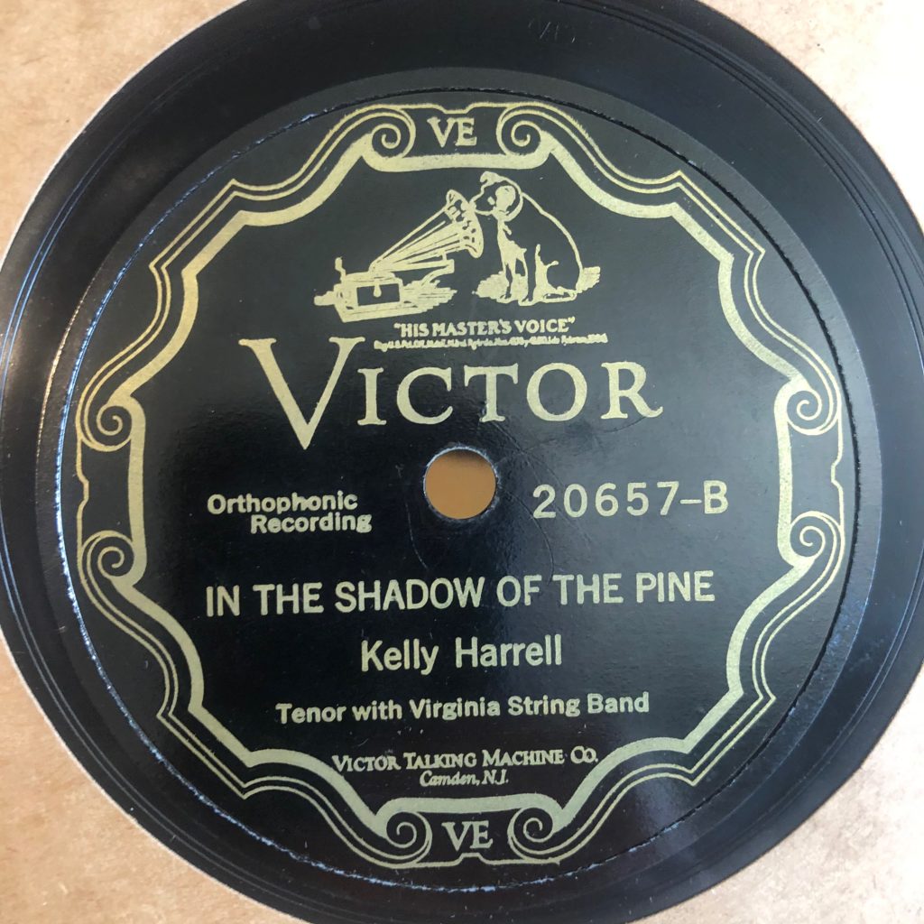 KELLY HARRELL VICTOR 20657 IN THE SHADOW OF THE PINE COUNTRY 78 RPM