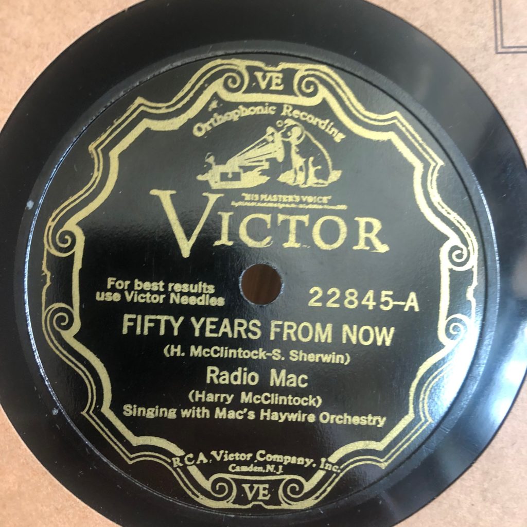 victor 22845 fifty years from now radio mac mcclintock harry country 78 rpm