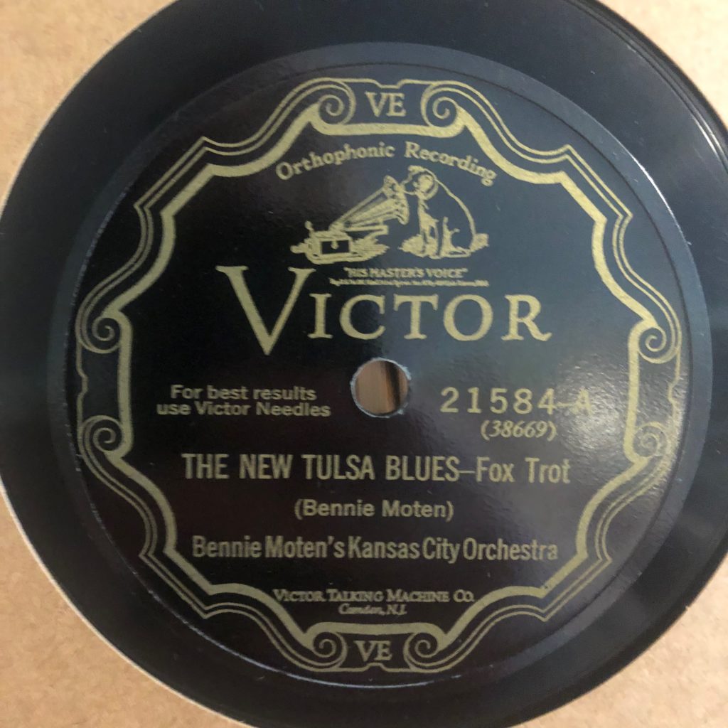 victor 21584 the new tulsa blues bennie moten jazz 78 rpm